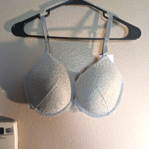 silver lace bra